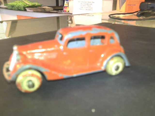 PRE WAR TOOTSIE TOY ORANGE SEDAN