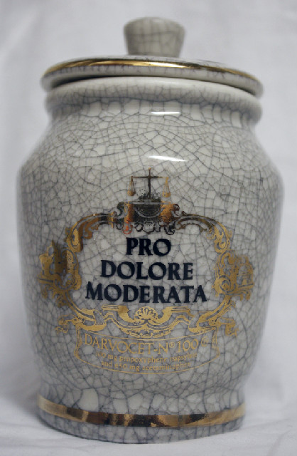 Limited Edition Eli Lilly Apothecary Jar Pro Dolore Moderata