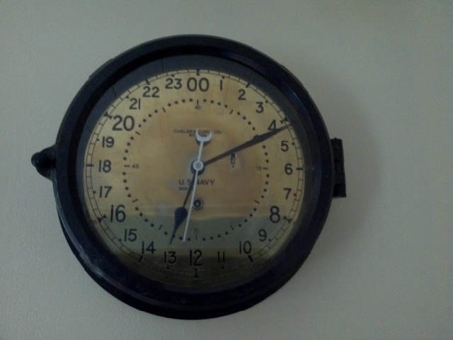 chelsea navy clock "1950's"