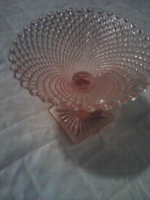 miss America compote depression pink glass