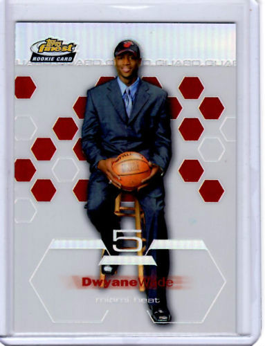 2002/2003 topps finest dwyane wade #182 rc miami heat 2002/2003 topps finest dwyane wade #182 rc miami heat