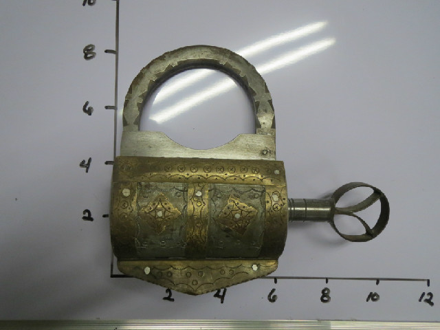 Wonderful vintage Persian style screw key lock Wonderful vintage Persian style screw key lock