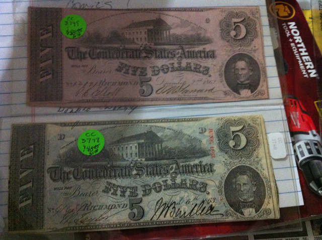 Confederate 5 Dollar Notes Confederate 5 Dollar Notes