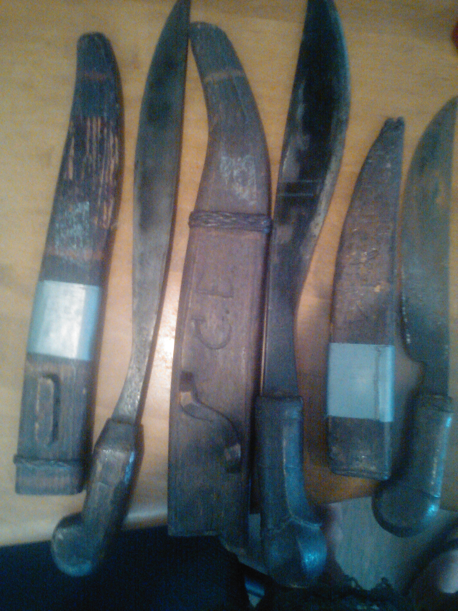 3 antique vintage knives sword w/ wooden sheaths 3 antique vintage knives sword w/ wooden sheaths