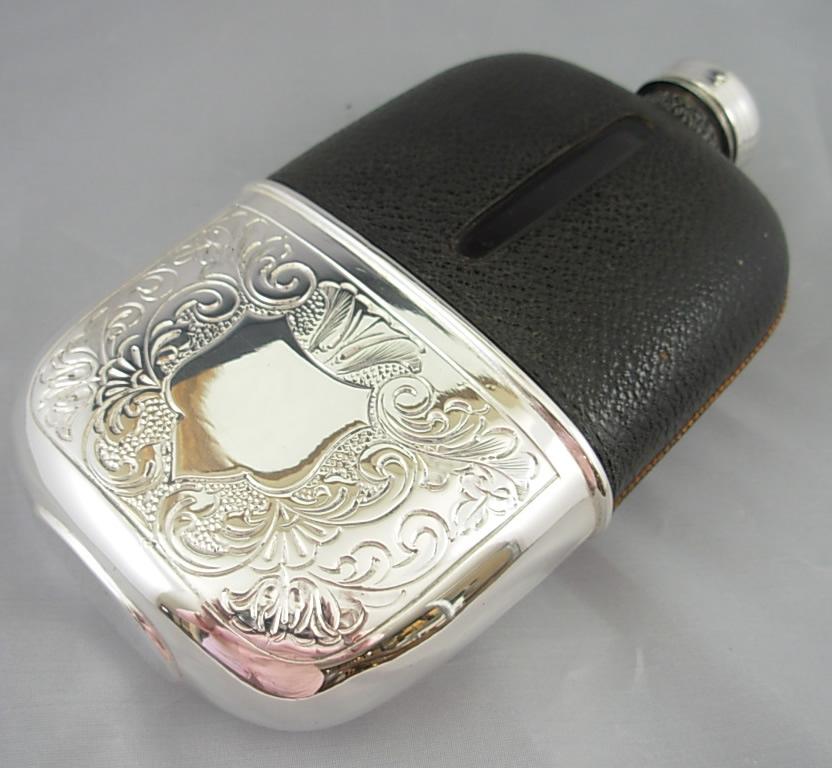Antique Silver Plated Hip Flasks | Antique Silver Mugs, Claret J Antique Silver Plated Hip Flasks | Antique Silver Mugs, Claret J