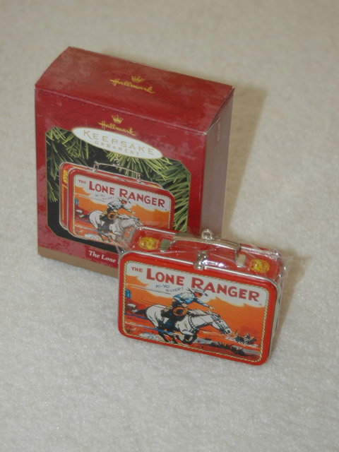1997 Lone Ranger tin lunch box ornament