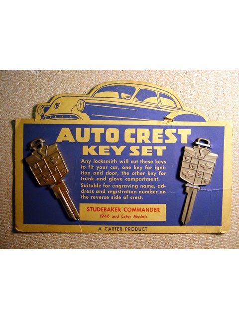 Studebaker Crest Key Blank Set 1946 and Later (MOC)