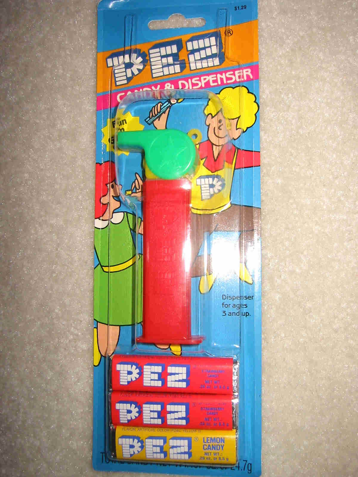 Coach Whistle Pez - Yellow/Green (MOC)