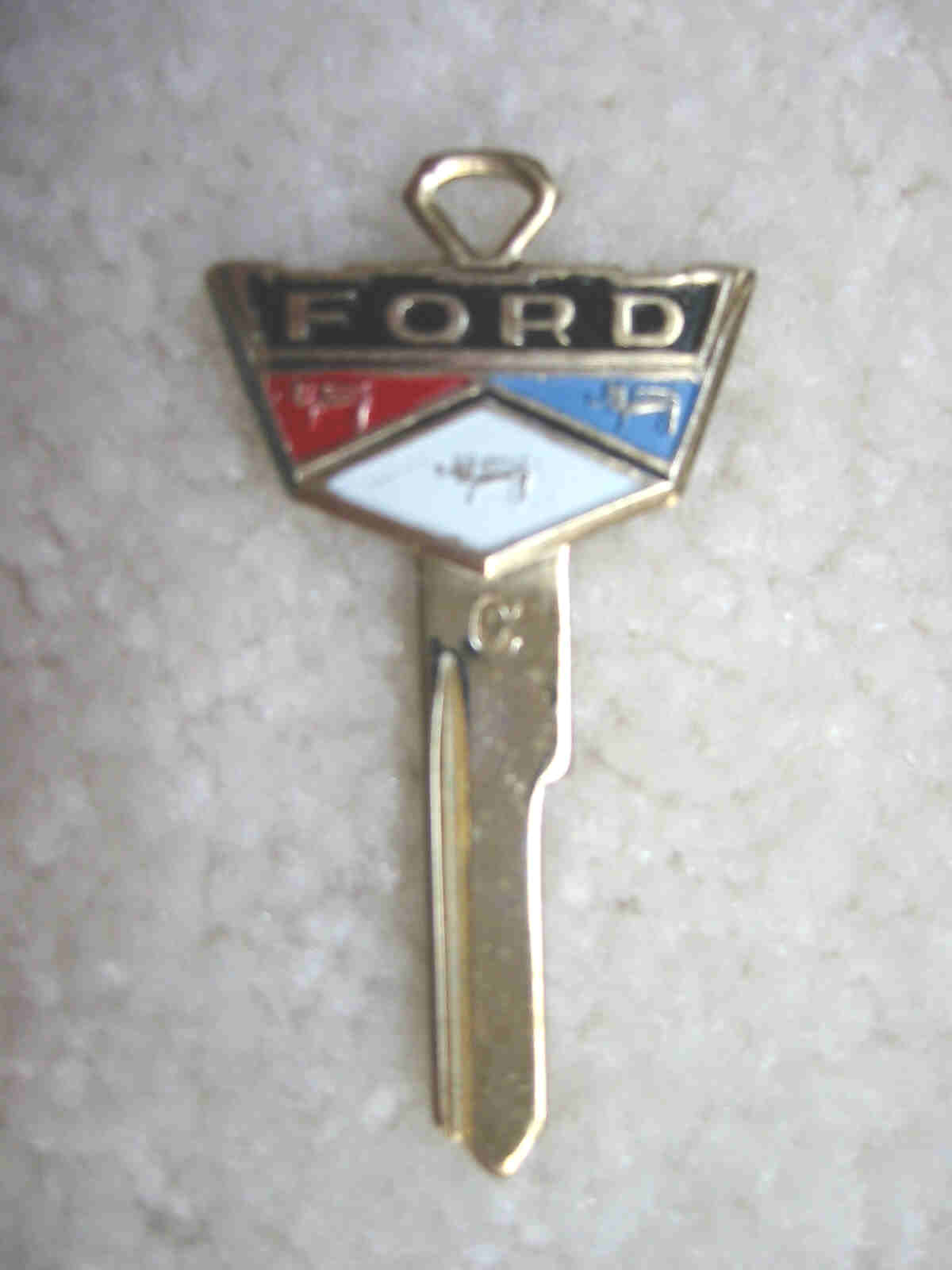 Ford Gold Plated Crest Key - 1952 and Up