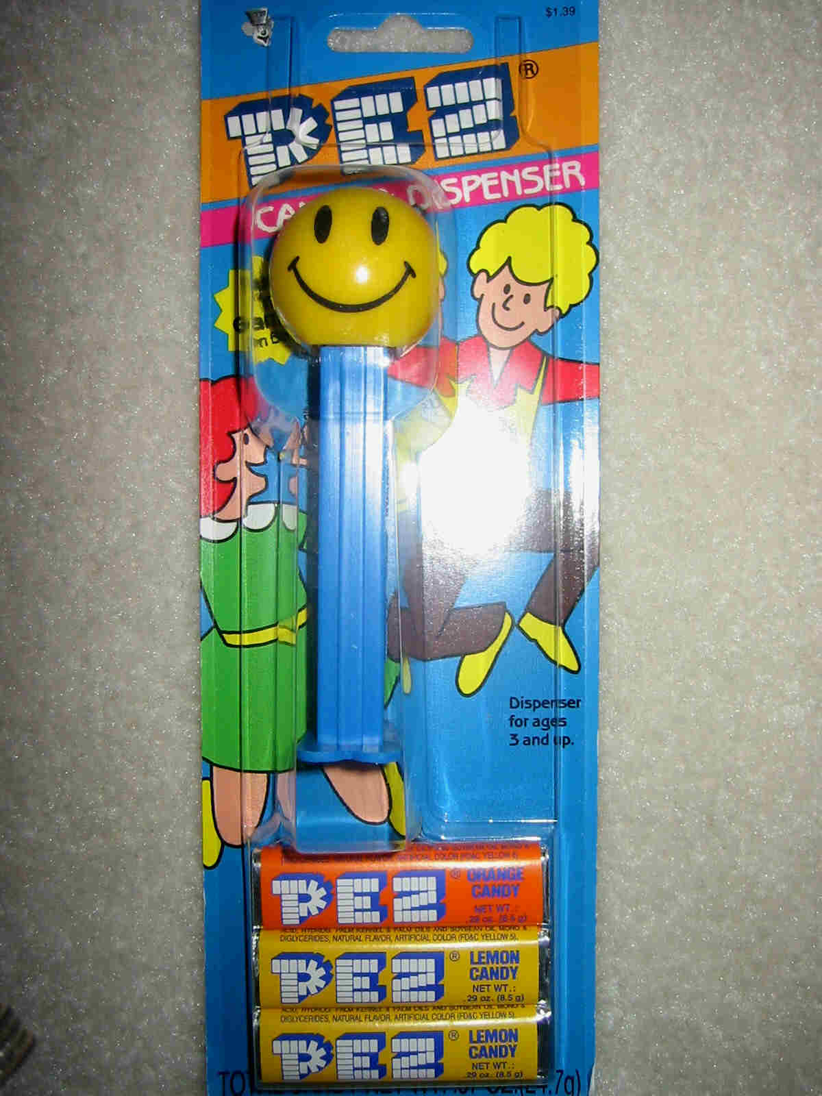 Happy Face Pez - Blue (MOC)