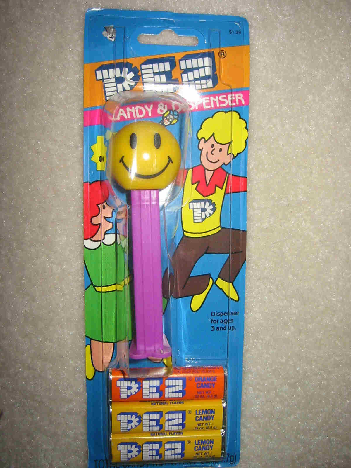 Happy Face Pez - Purple (MOC)