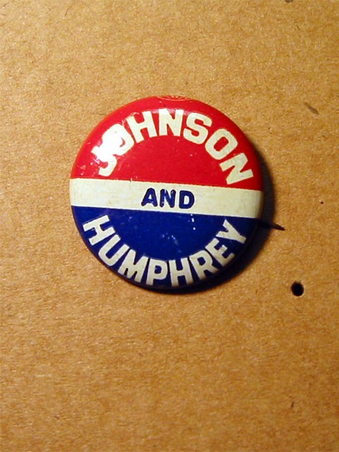 Political Button -- Johnson and Humphrey