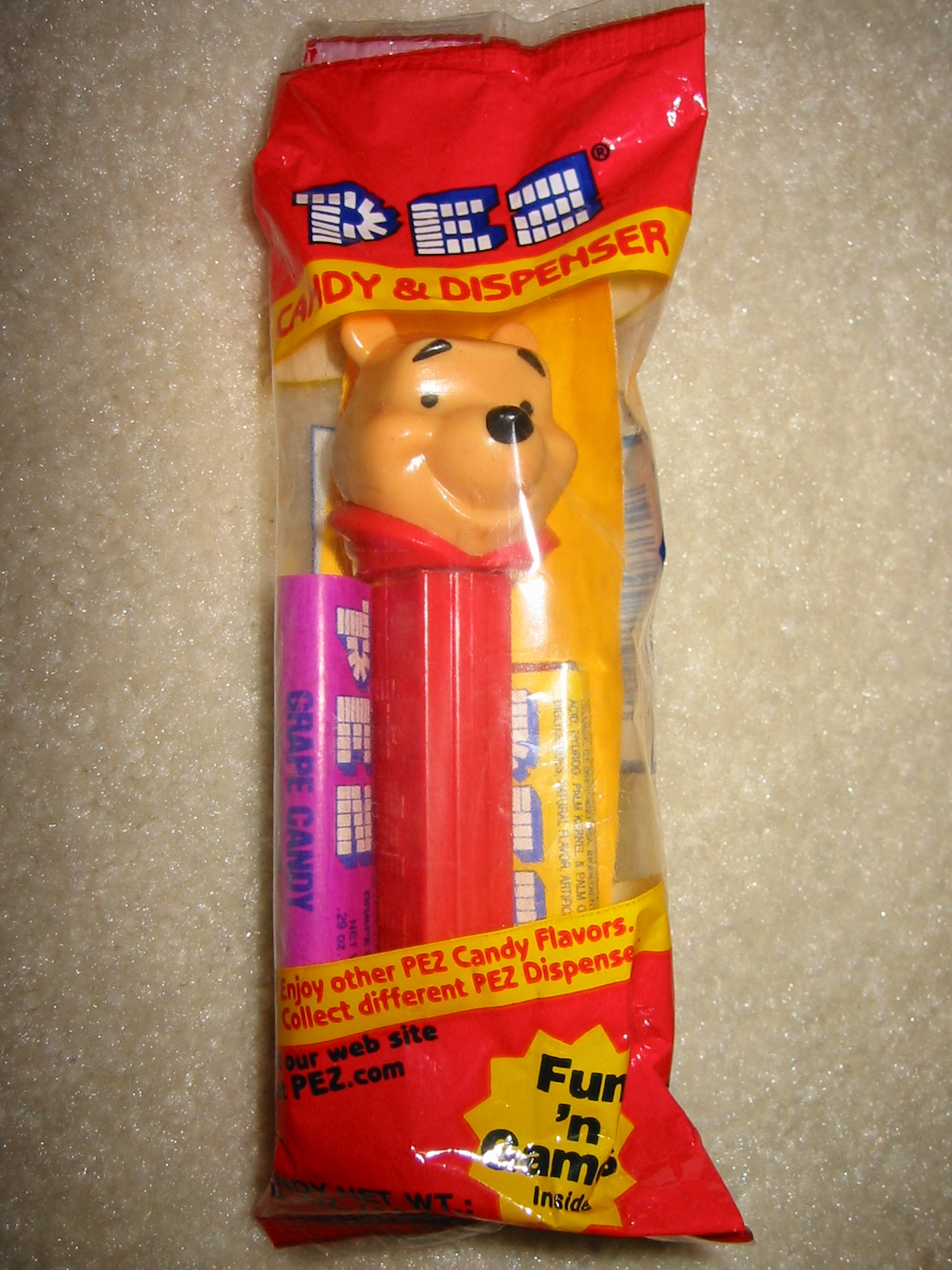 Winnie the Pooh Pez - Pooh Thick Eyebrows (MIB)