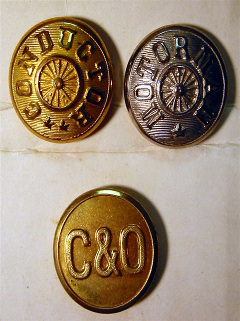 Buttons -- railroad uniform assortment