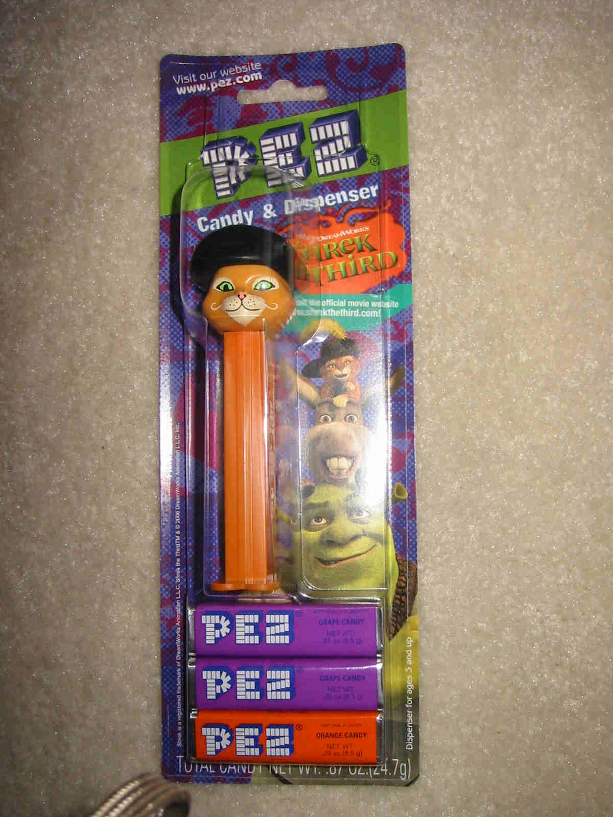 Shrek 2 Pez - Puss-N-Boots (MOC)