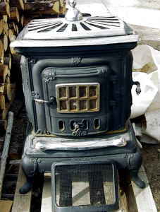 stove antique parlor chrome wood vintage stoves guide price completed status old antiquesnavigator