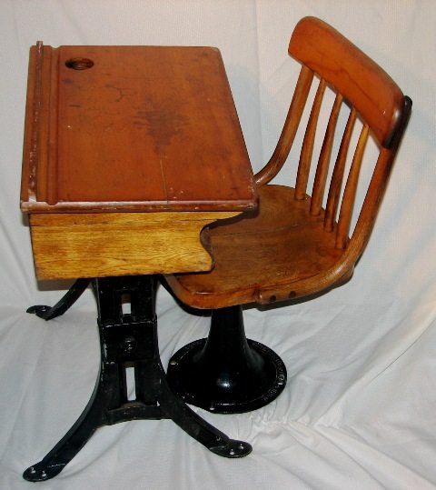 Cute As Can Be Childs School Desk And Chair 1890 1910 Antique