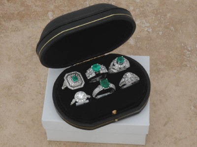 antique multi ring box