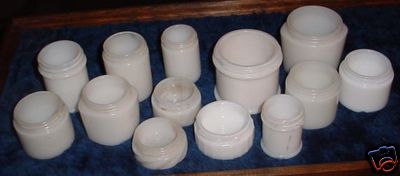 Old Milk Glass Jars Bottle Lot Cosmetic Ponds Jergens Antique Price Guide Details Page