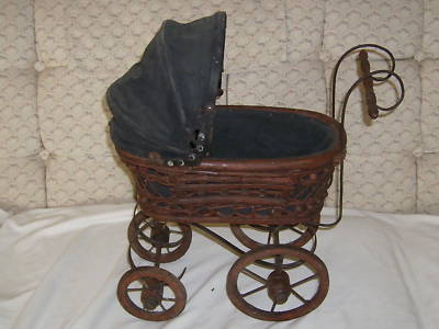 wicker doll carriage prices