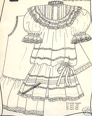 antique doll dress patterns