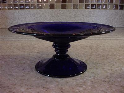 Download Cobalt Blue Depression Glass STUNNING Serving Dish ...