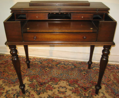 Lovely Antique Solid Mahogany Spinet Desk Writing Desk Antique