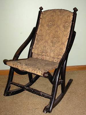 antique rocking folding chair rocker victorian campaign completed status antiquesnavigator
