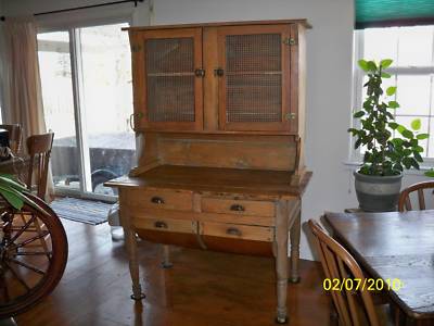 Antique Possum Belly Kitchen Hoosier Cabinet Cupboard Antique