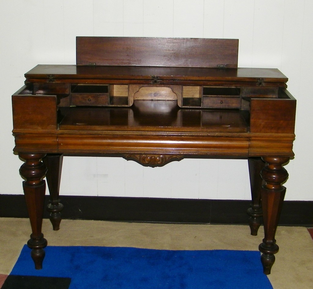 Antique Walnut Spinet Desk Piano Desk Secretary Antique Price