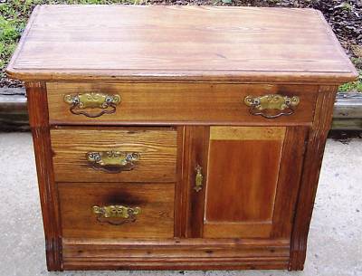 Antique Oak Washstand Sm Dresser Knapp Joints 1800s Antique