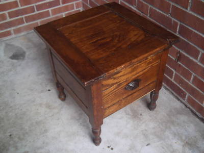 Antique Wood Cabinet Potty Chair Chamber Pot Small One Antique