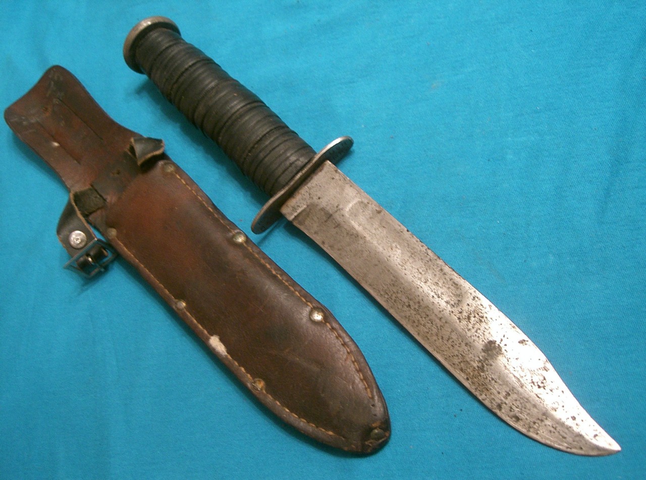ANTIQUE KA BAR USN MK2 SURVIVAL BOWIE KNIFE WW2 NAVY NR Antique 
