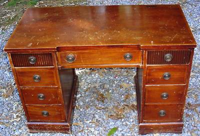Antique Kneehole Desk Antique Furniture 1950's Mid century 8 drawer Kneehole Desk Mahogany - 1950's Mid Century 8 Drawer Kneehole Desk. Antique ... - Antique Kneehole Desk Antique Furniture