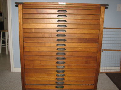 18 Drawer Printers Cabinet Hamilton Mfg Antique Price Guide