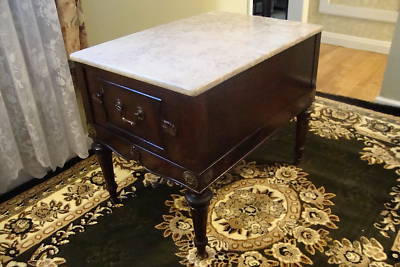 Antique Marble Top End Table Nightstand Price