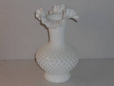 Vintage Large Fenton Milk Glass Vase Antique Price Guide