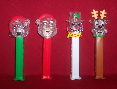 Pez CHRISTMAS Crystal*POLAR BEAR*SANTA*SNOWMAN*REINDEER -- Antique ...