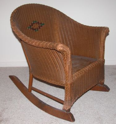 childs wicker rocking chair