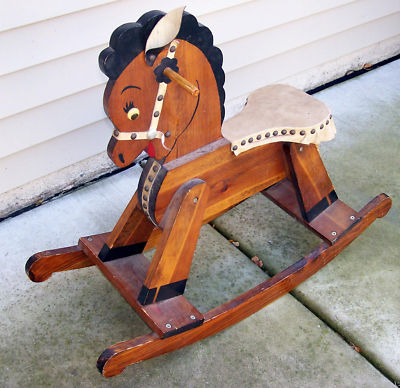 pine rocking horse