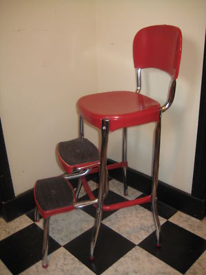 Vintage Cosco Stylaire Step Stool Chair Red Antique Guide Vintage Cosco Stylaire Step Stool Chair Red