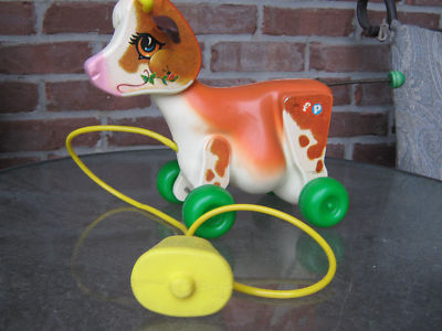 fisher price cow pull toy