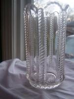 Antique Eapg Depression Glass Zippered Celery Vase Antique