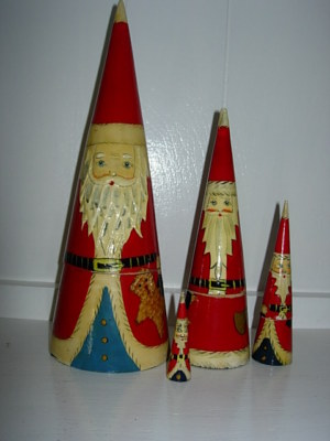 vintage santa nesting dolls