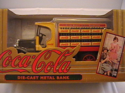 coca cola die cast metal bank