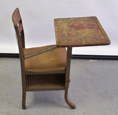 Antique 1950 S School Desk Wood Metal Desk Childs Desk Antique