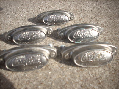 Coca Cola Drawer Pulls Oval Pewter Antique Price Guide Details Page