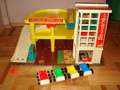 Fisher Price Little People Parking Garage Playset 930 Antique