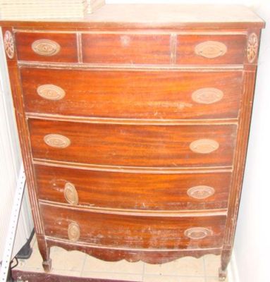 Antique Dresser Chest 5 Drawers Dixie Wood Furniture Antique