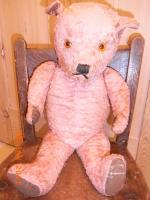 vintage pink teddy bear